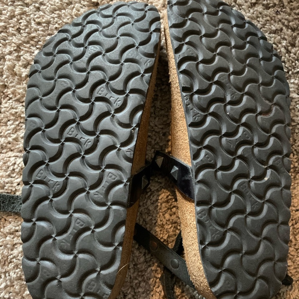 GUC Black Birkenstock Sandals, Size 37